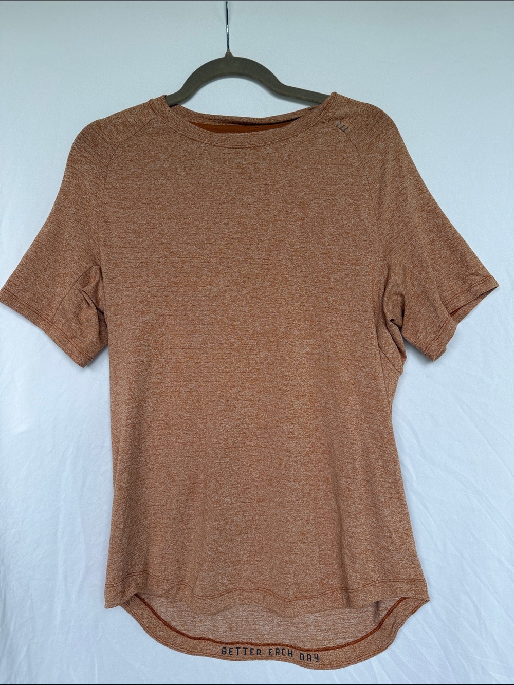 lululemon athletica Men's Heathered Rust Short Sleeve Crew